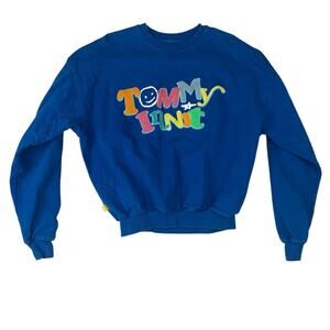 Tommy Innit size small blue crew neck sweatshirt pog champ 21